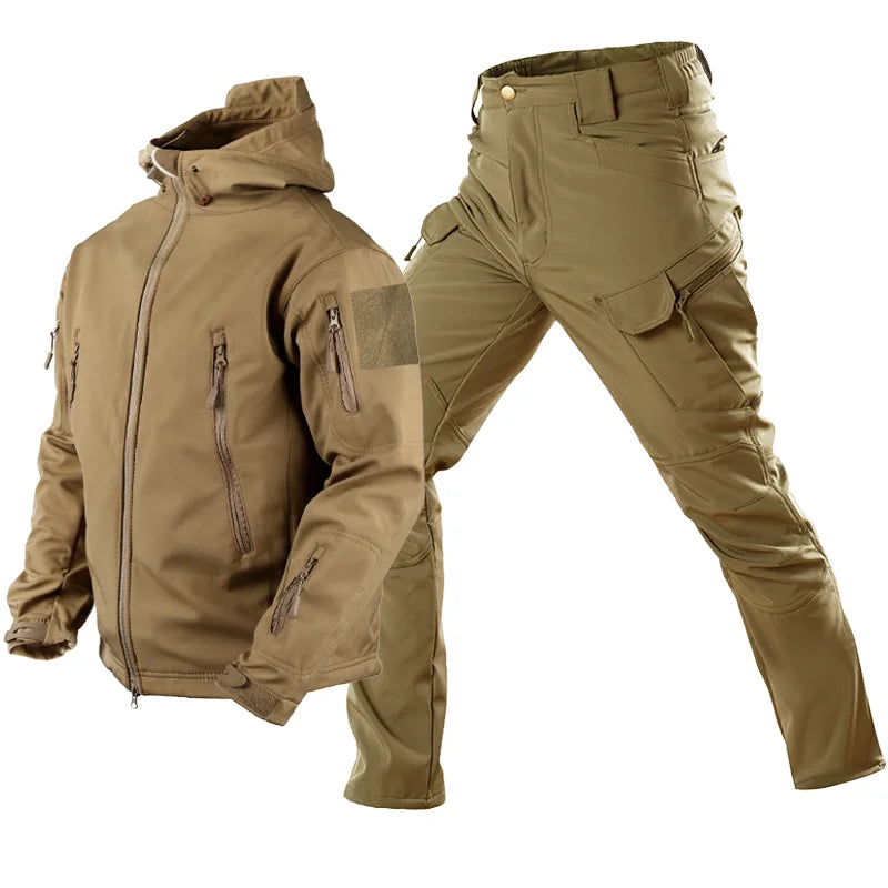 Military Combat Softshell Suit for Tactical Adventures Khaki suit Suit
