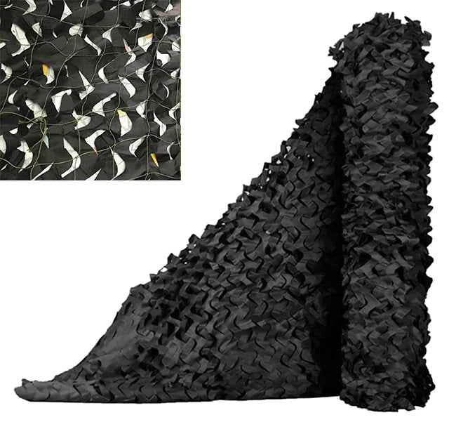 Military-Grade Camouflage Cover for Outdoor Use Black Nets