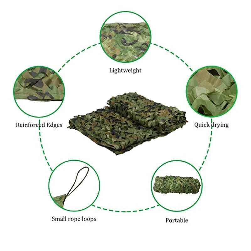 Military-Grade Camouflage Cover for Outdoor Use Nets