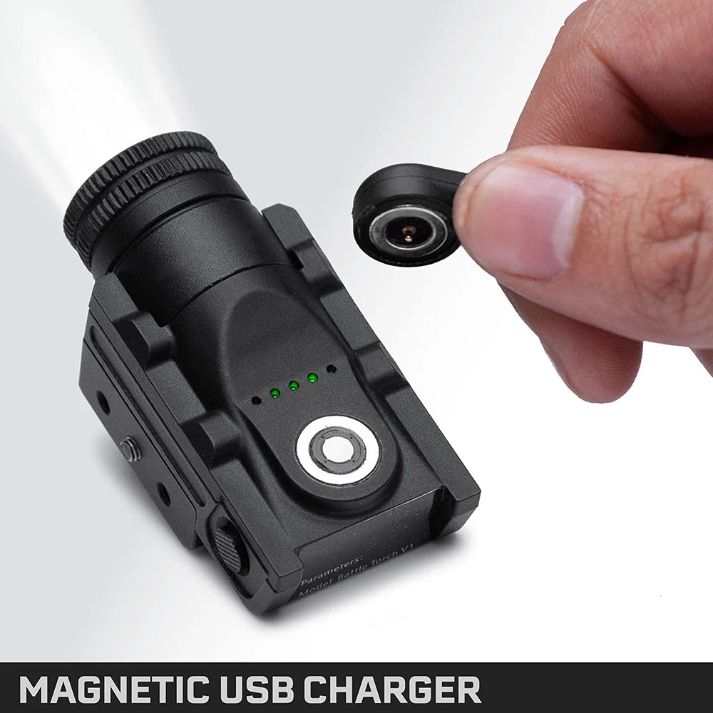 600 Lumens Tactical Flashlight for Pistols Rifles Light