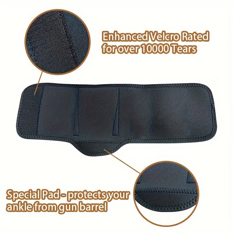 Military Outdoors adjustable ankle holster with enhanced Velcro and padded ankle protection in black