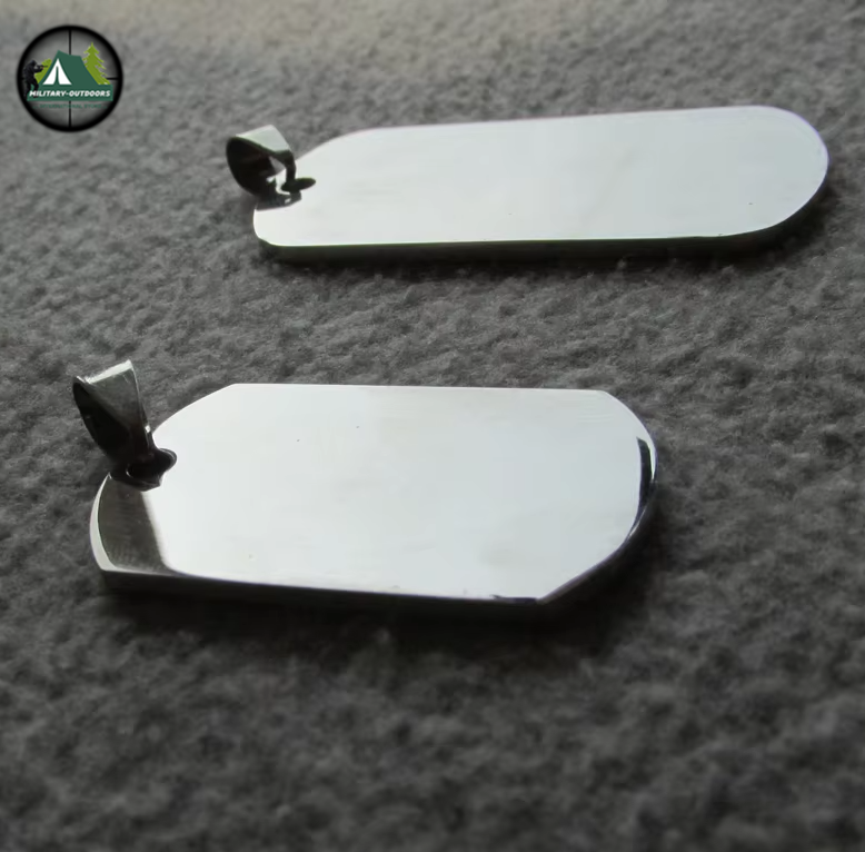 500pcs Lot Blank Army Dog Tags for Laser Engraving DogTag