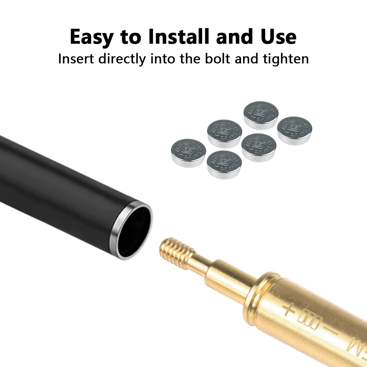 Crossbow laser boresighter easy to install with included batteries for accurate bolt alignment