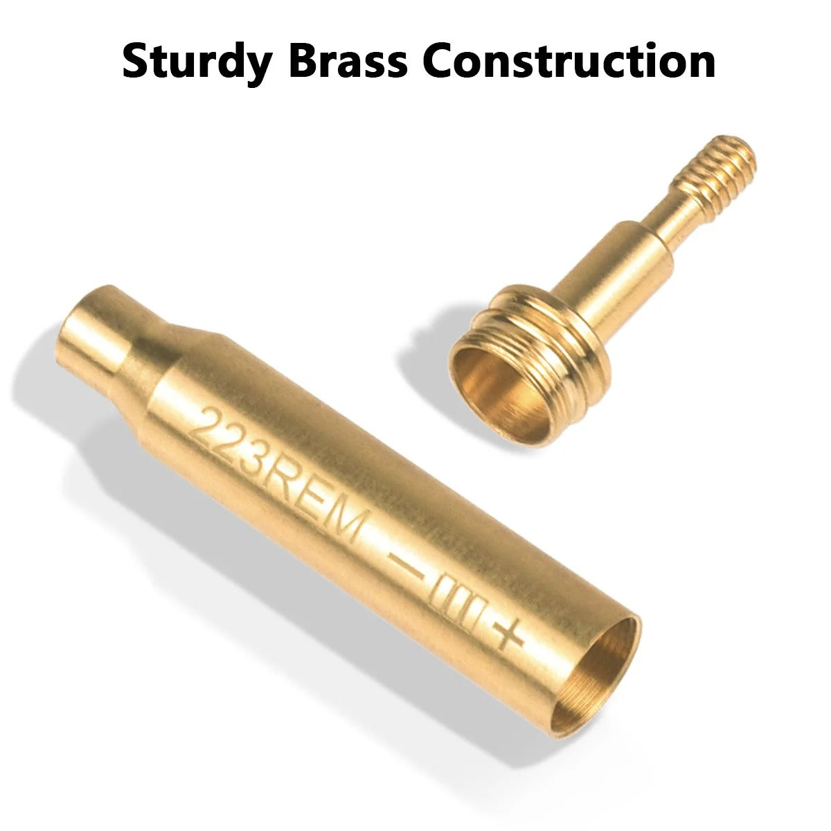 Brass crossbow laser boresighter with sturdy construction for precise aiming and easy installation