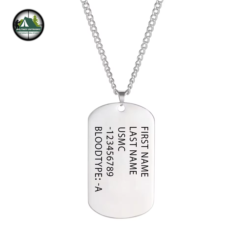 Custom Military Dog Tag Necklace by Military-Outdoors US Army CHINA DogTag