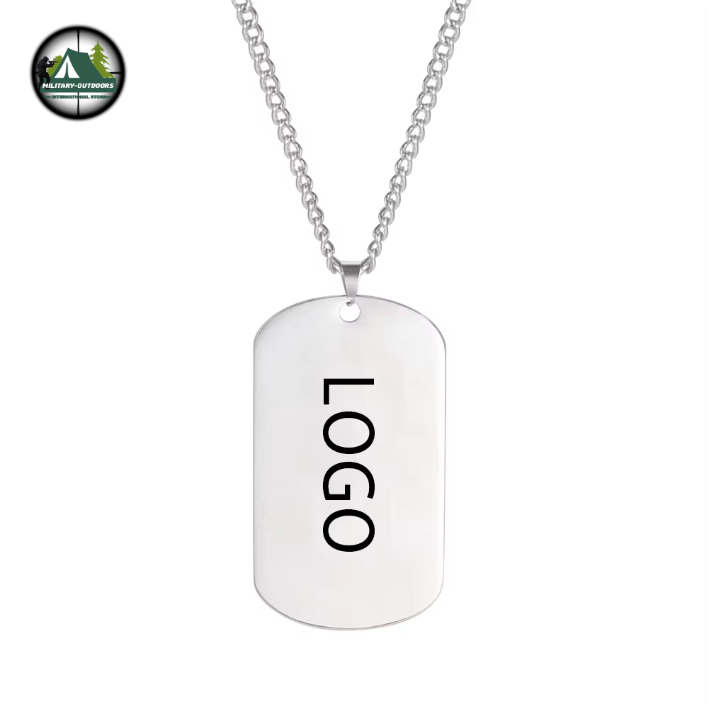 Custom Military Dog Tag Necklace by Military-Outdoors Logo CHINA DogTag