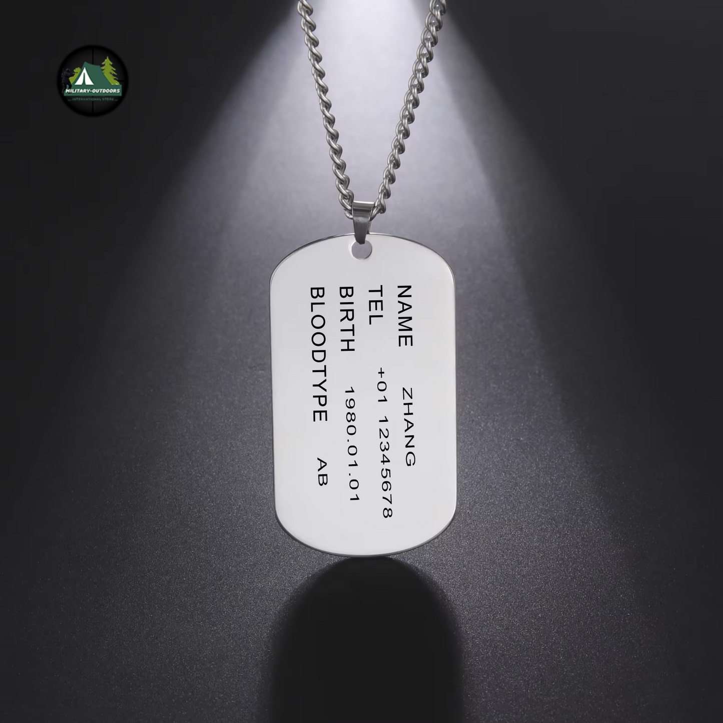 Custom Military Dog Tag Necklace by Military-Outdoors DogTag