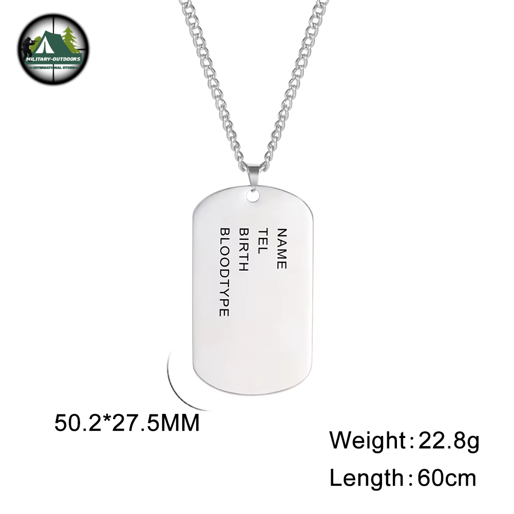 Custom Military Dog Tag Necklace by Military-Outdoors Army Necklace CHINA DogTag