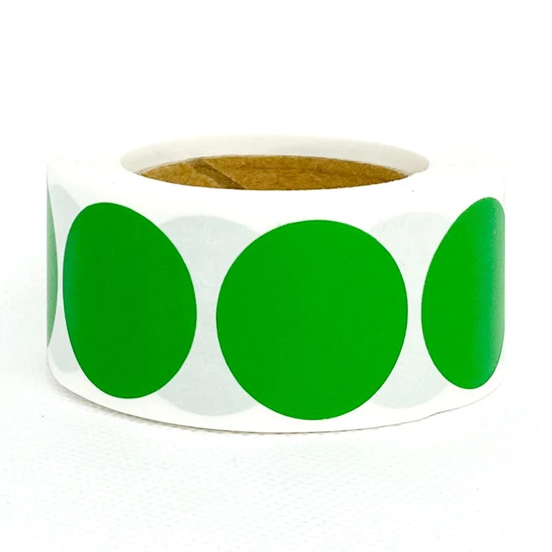 Roll of green fluorescent round labels 25mm for shooting targets from Military-Outdoors.com