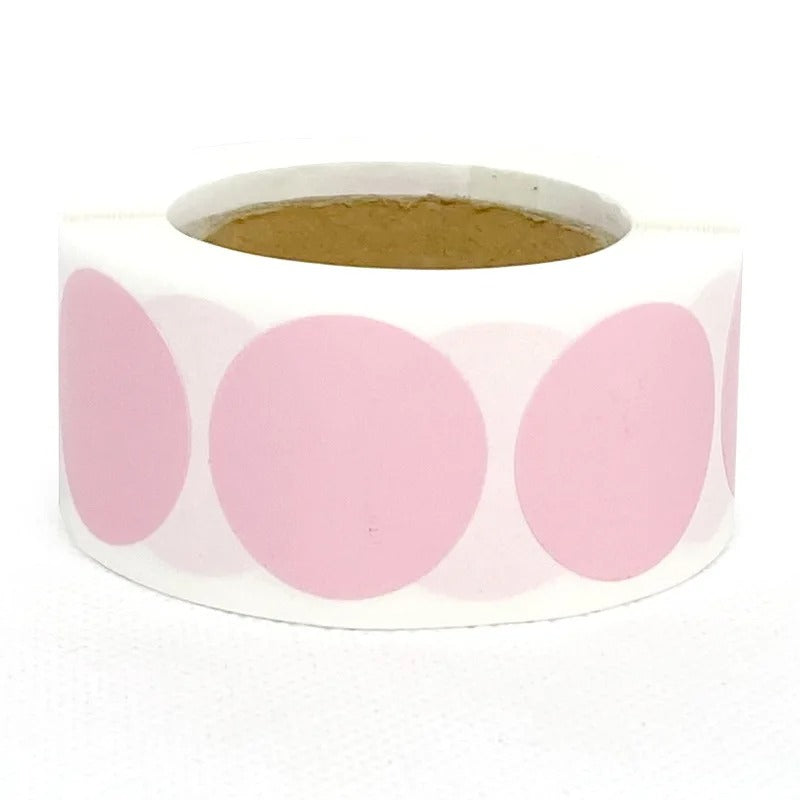 Roll of fluorescent round labels 25mm in pink for shooting targets by Military-Outdoors.com