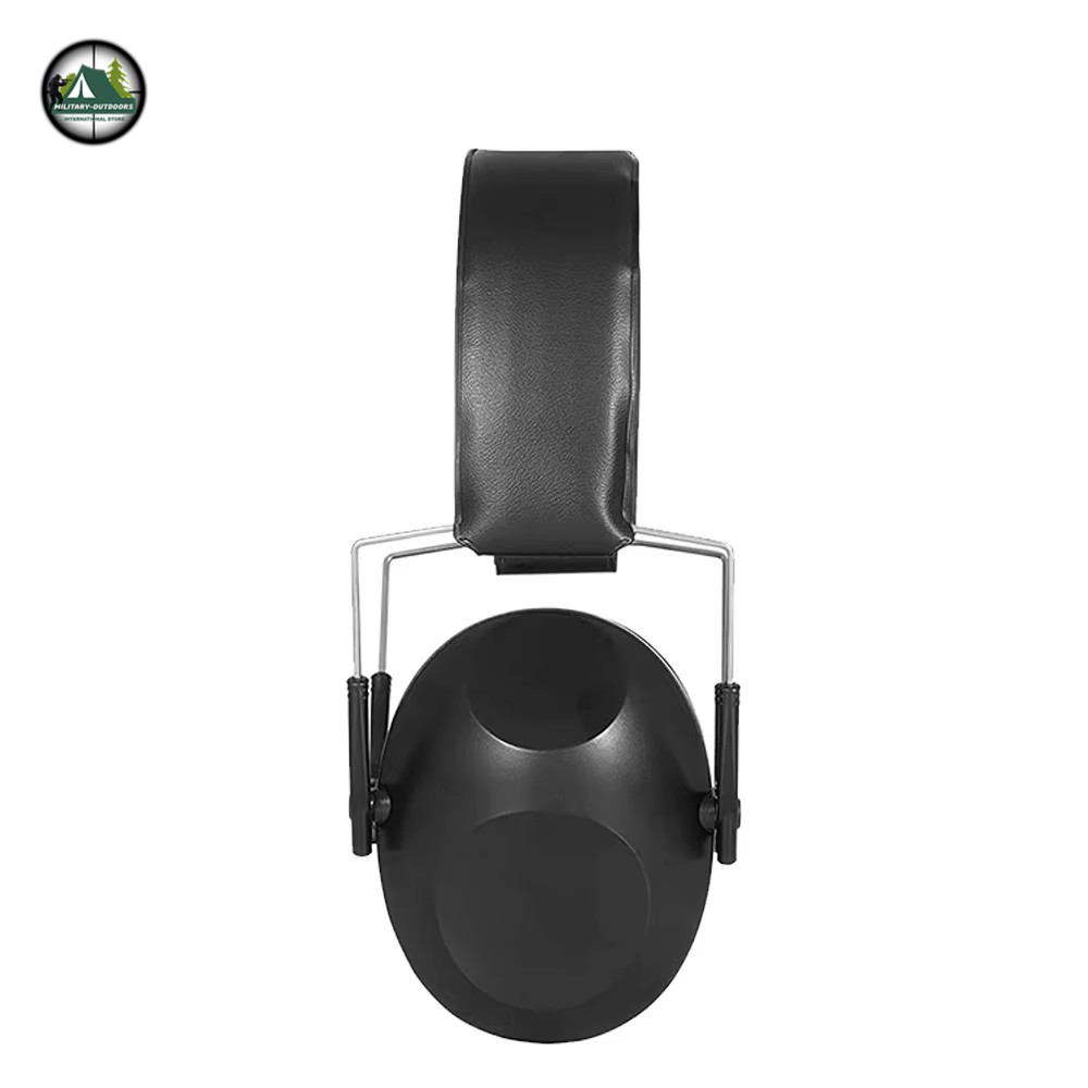 Black foldable shooting earmuffs with padded headband from Military-Outdoors.com