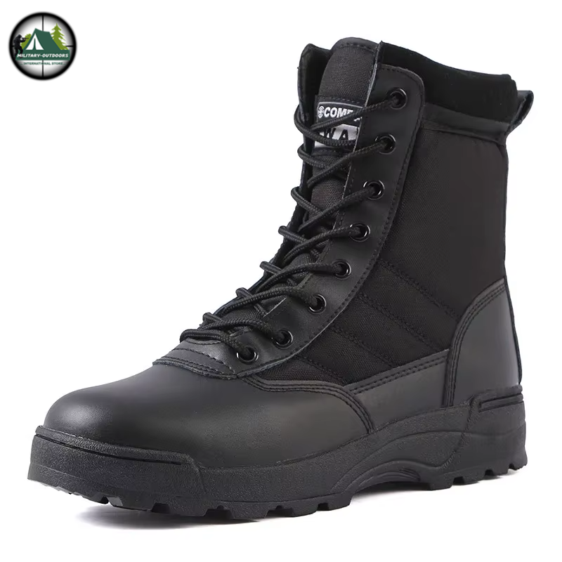 Military-Outdoors Special Forces Ankle Boots - Tactical Gear BLACK Tactical Boots