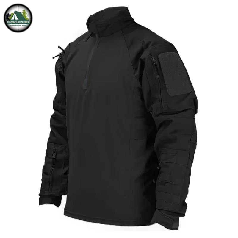 Tactical Combat Long Sleeve T-Shirts Black Tactical T-Shirt