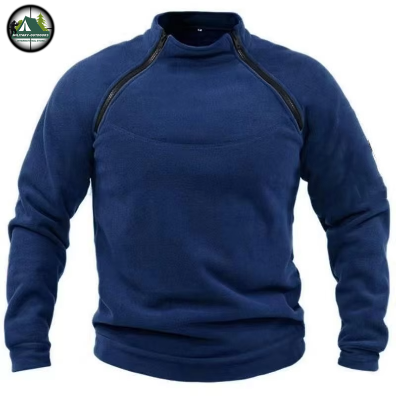 Military-Outdoors Tactical Windproof Sweater for Adventures blue Sweater