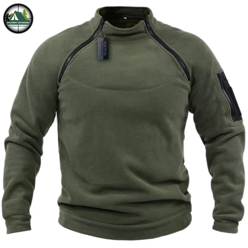 Military-Outdoors Tactical Windproof Sweater for Adventures Military Green Sweater