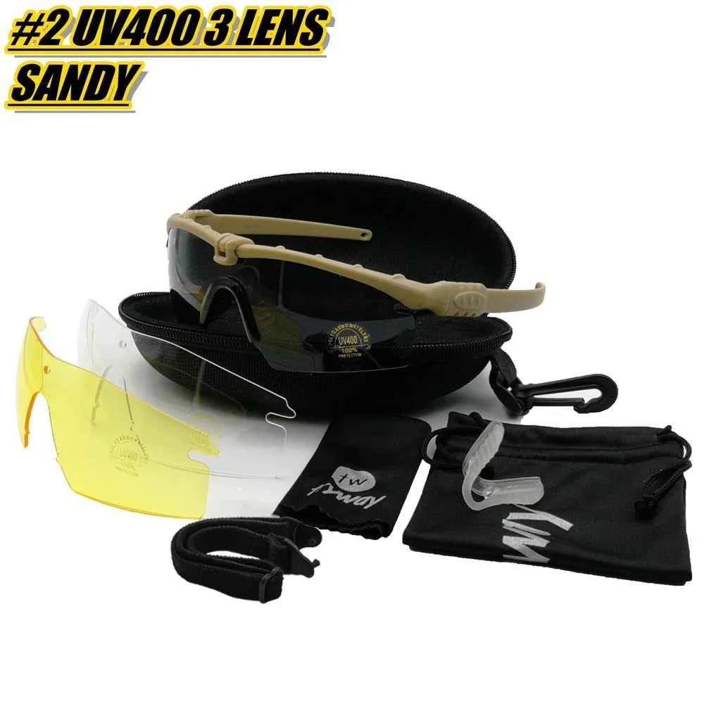 Protection Military Shooting Glasses 2 Sunglasses