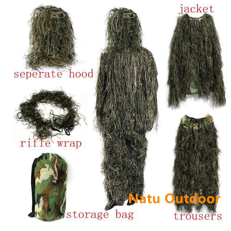 Adult and Kids Tactical Camouflage Ghillie Suit Camouflage Suit