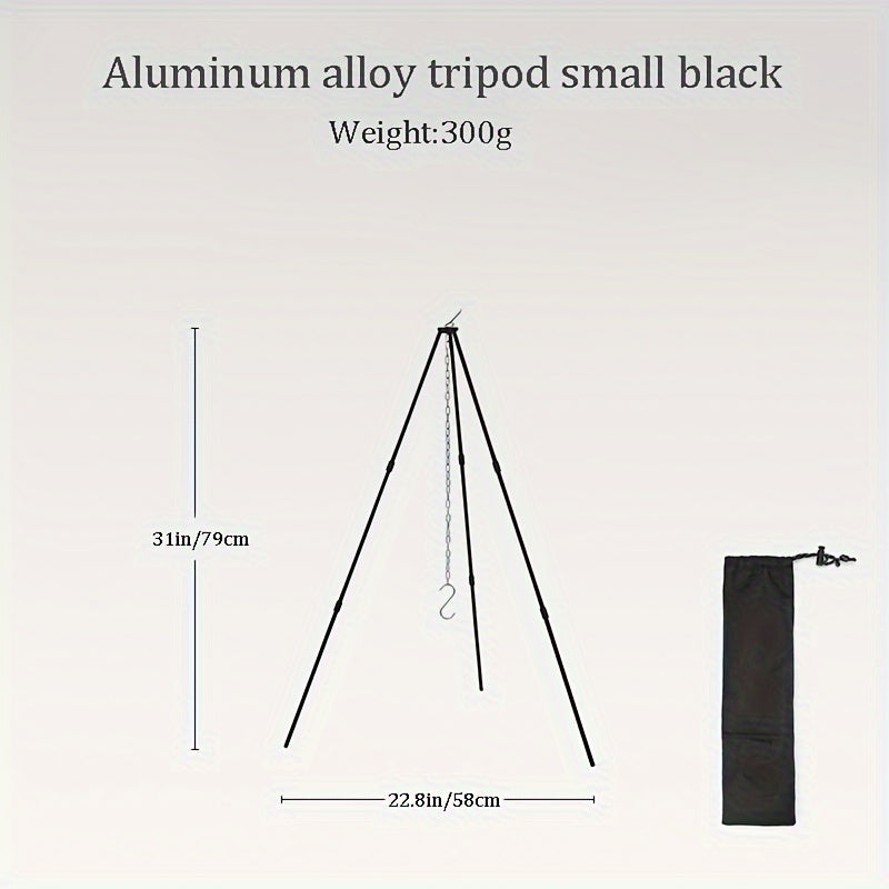 Adjustable Outdoor Tripod Stand - Cookware Holder 【silvery】 Tripod