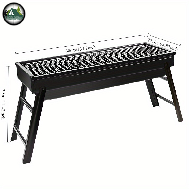 Portable Charcoal Barbecue Grill Set 23.6inch Large Grill