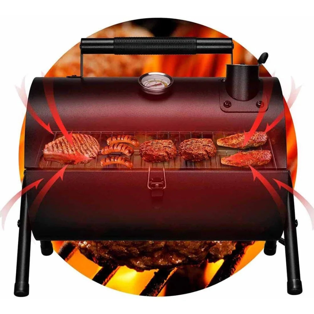 Portable Charcoal Grill with Thermometer Grill