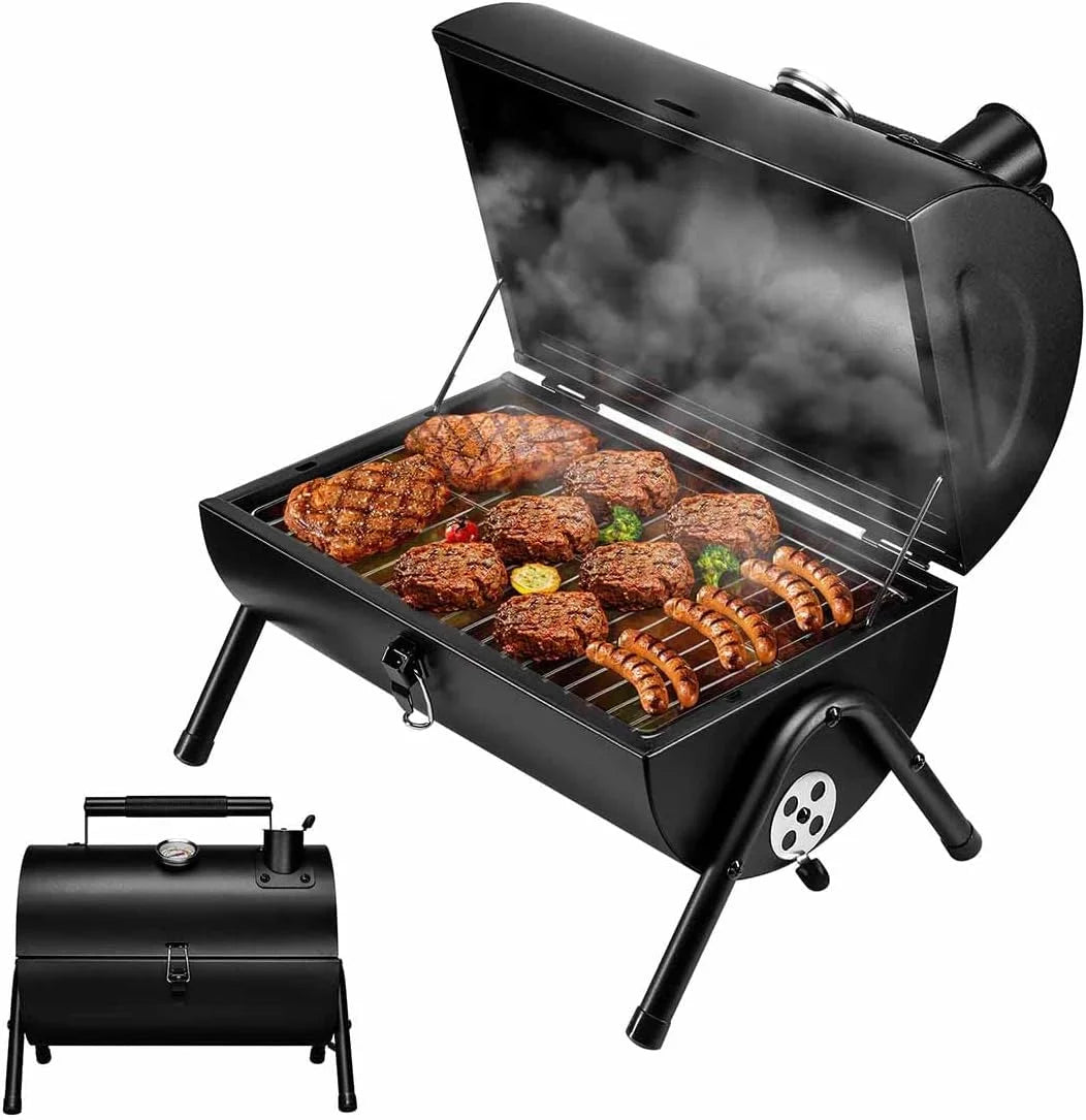 Portable Charcoal Grill with Thermometer Grill