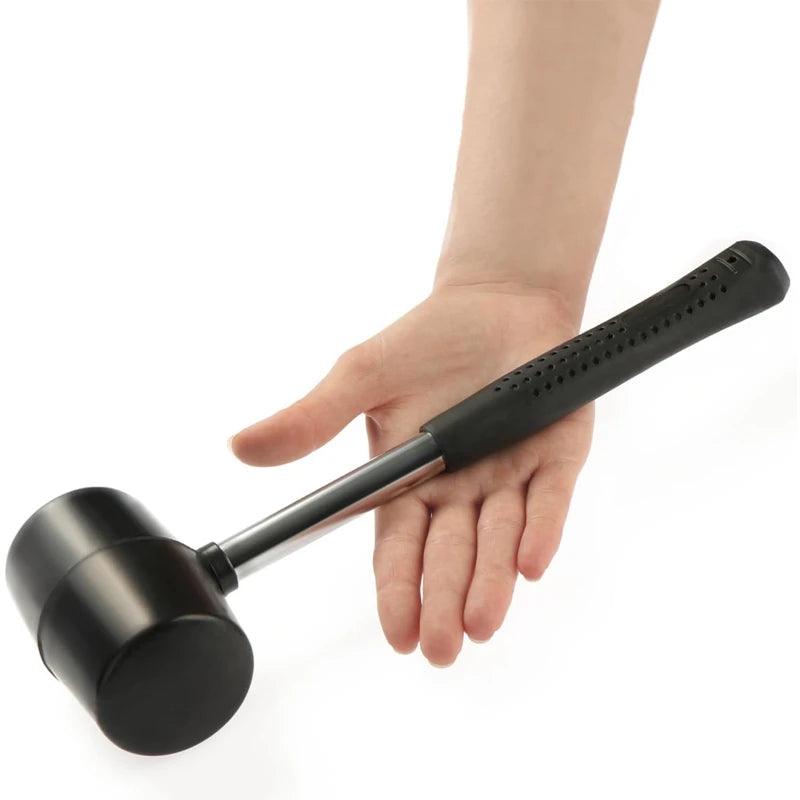 Rubber mallet hammer with ergonomic grip, ideal for soft striking without damaging surfaces