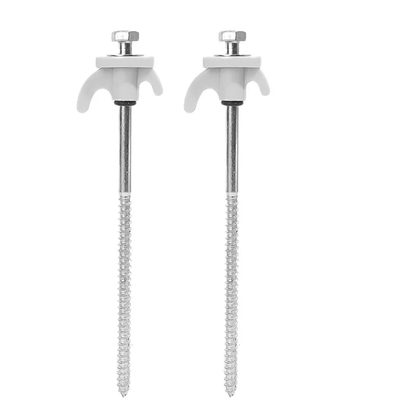 Military-Outdoors Screw Anchor Tent Stakes - 2-10 Pcs Pack White - 2pcs Hammer