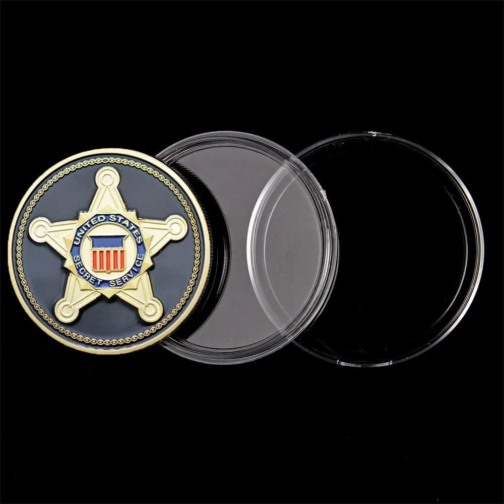 USA Secret Service Gold Plated Coin Coin