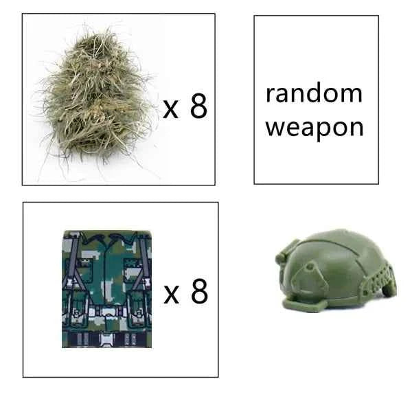 6pcs Army Special Forces Soldier Figure Toys 97-ghillie Toys