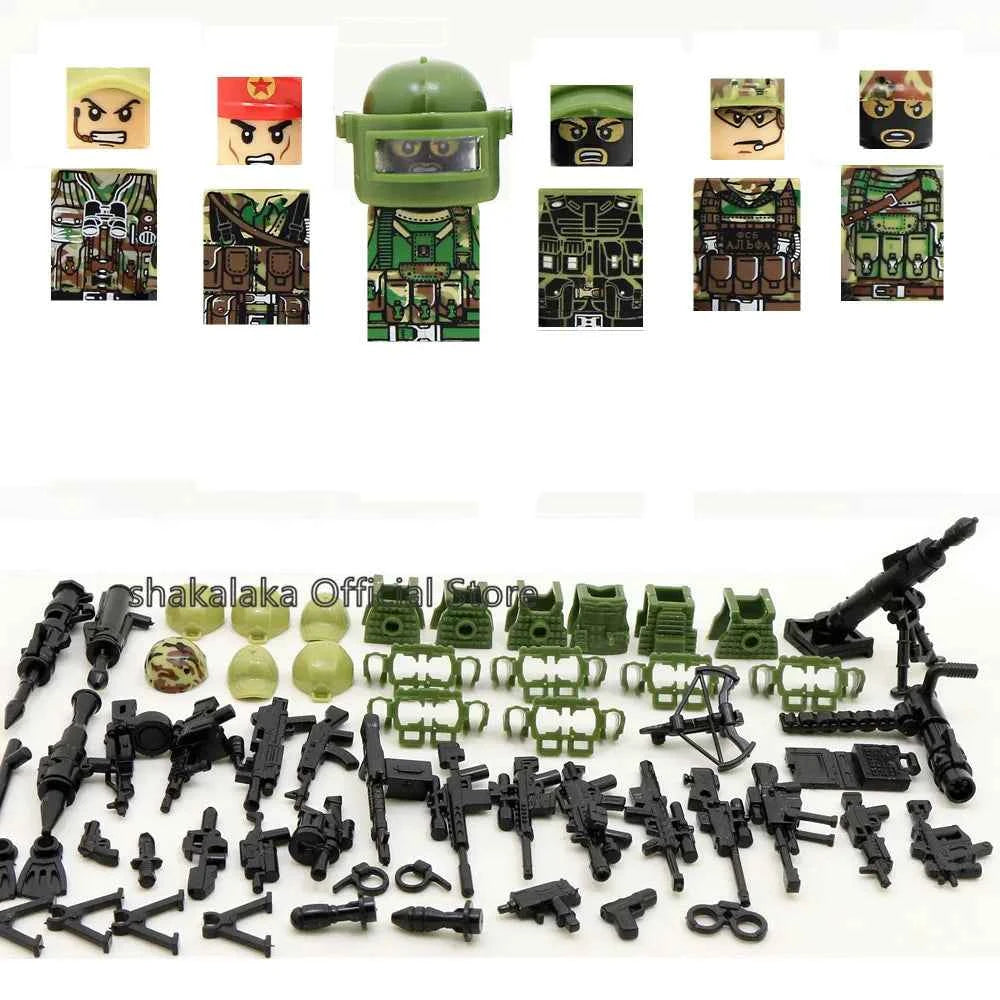 6pcs Army Special Forces Soldier Figure Toys Toys