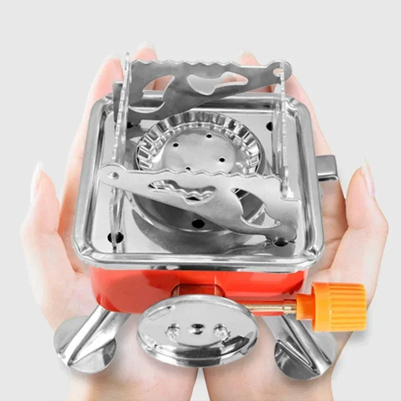 Military-Outdoors Small Square Gas Stove for Camping NoBox Stove