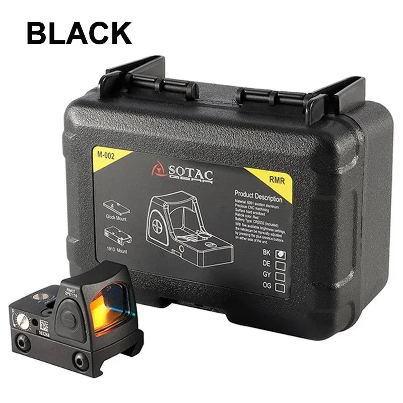 SOTAC RMR red dot sight in black with protective carrying case from Military-Outdoors.com