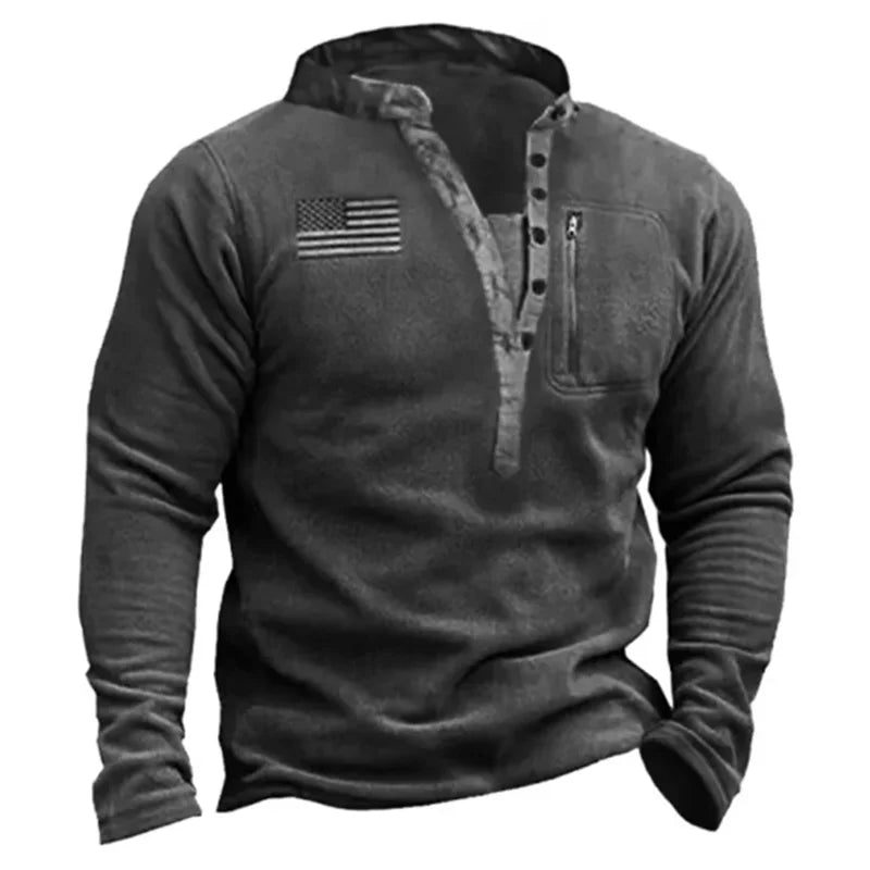 Tactical Combat Sweater - Military Style by Military-Outdoors Dark Grey Sweater