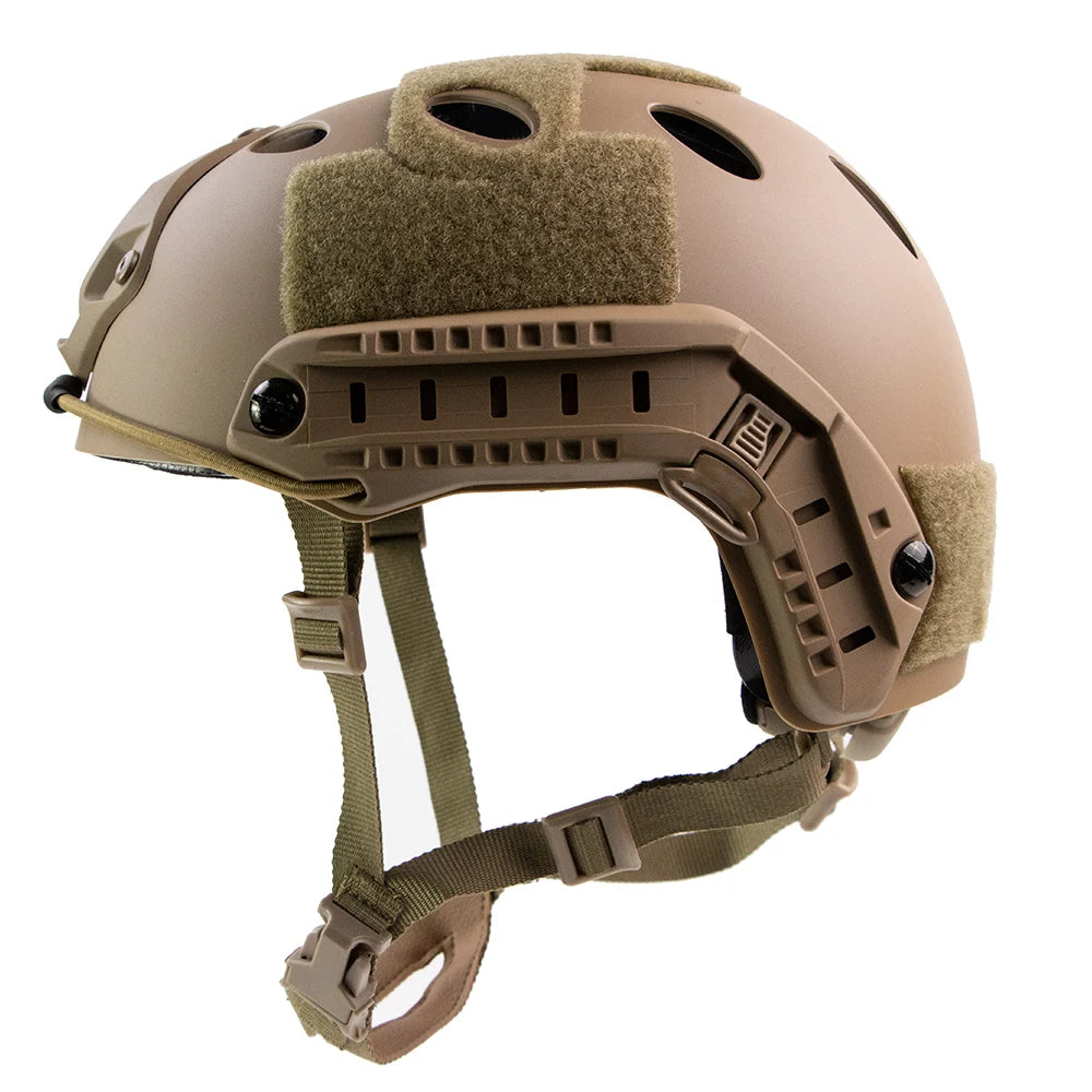 Military-Outdoors Thickened Outdoor Helmet for Adventures FPJ MD Round hole Helmet