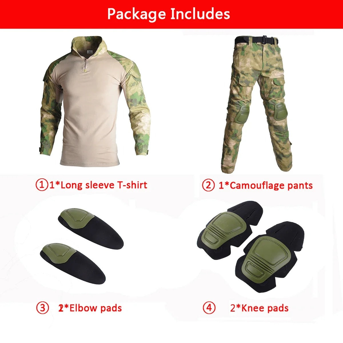 Military-Outdoors Tactical Suit with Protective Pads Military-Outdoors.com
