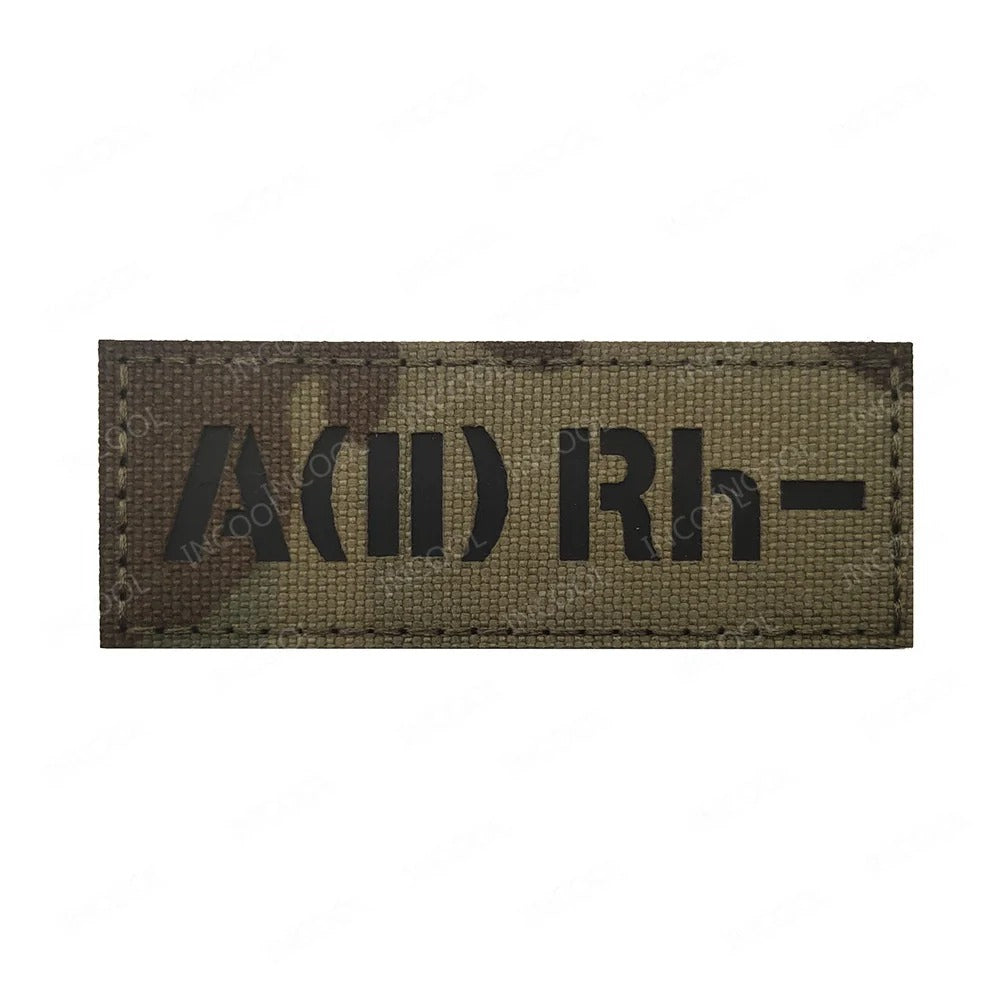 Reflective Blood Group Badge For Tactical Uniform Military-Outdoors.com