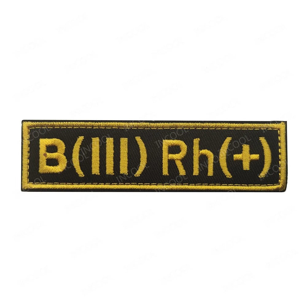 Reflective Blood Group Badge For Tactical Uniform Military-Outdoors.com