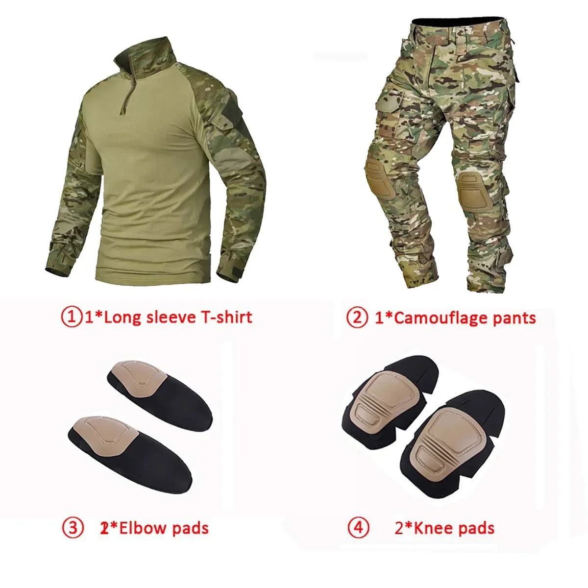 Military-Outdoors Tactical Suit with Protective Pads Military-Outdoors.com