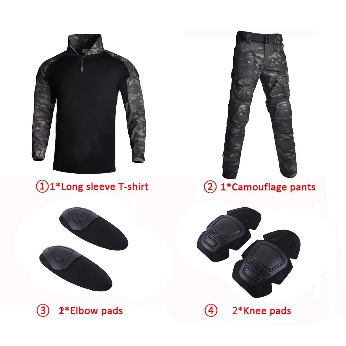 Military-Outdoors Tactical Suit with Protective Pads Military-Outdoors.com