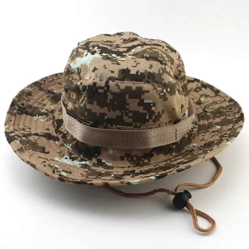 Military Camouflage Boonie Hat for Outdoor Adventures H7 58-60CM Hat