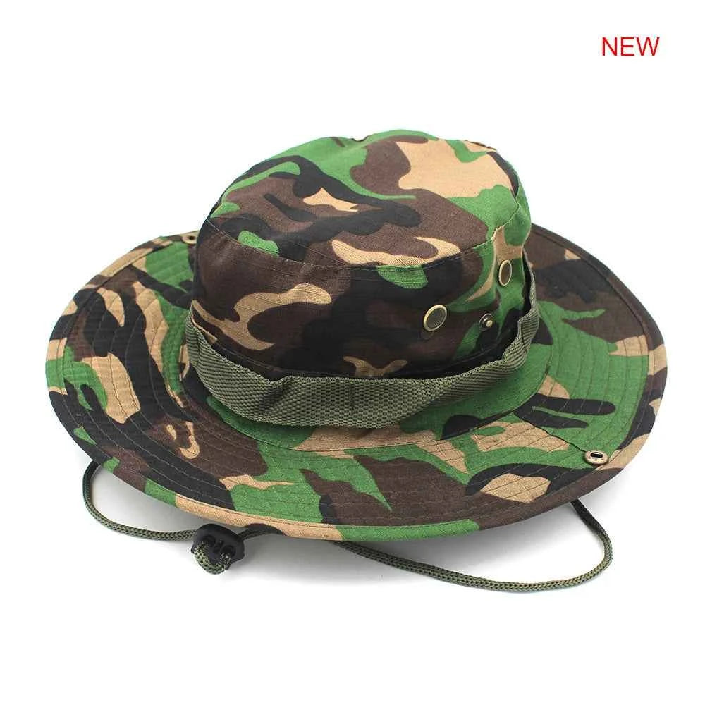 Military Camouflage Boonie Hat for Outdoor Adventures Forest camo 58-60CM Hat