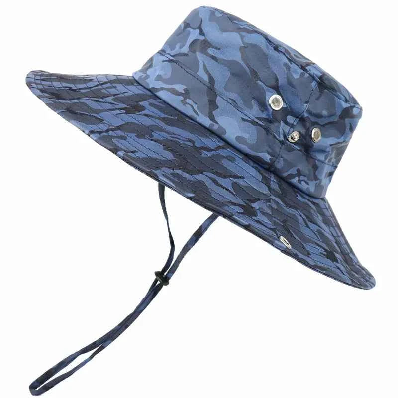 Camouflage Military Hat - Durable Outdoor Gear Blue Head 54 to 59cm Hat
