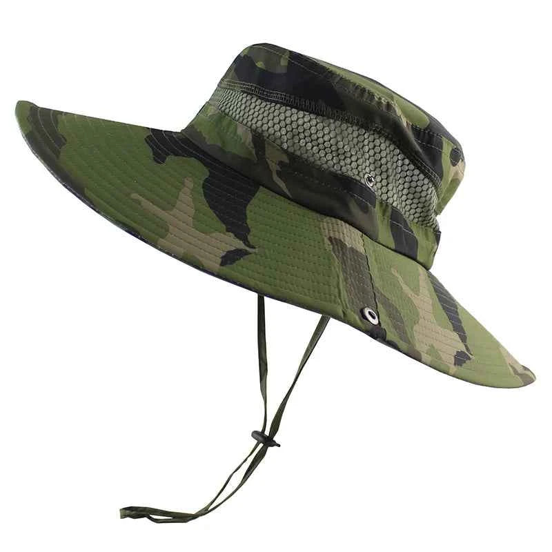 Camouflage Military Hat - Durable Outdoor Gear B Army Green Head 54 to 59cm Hat