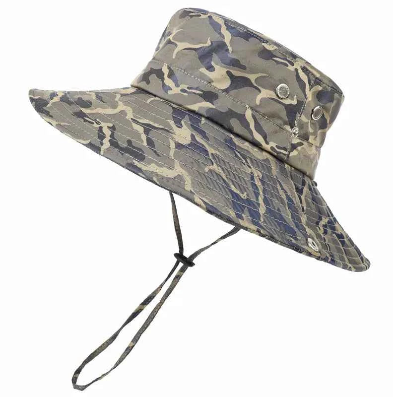 Camouflage Military Hat - Durable Outdoor Gear Khaki Head 54 to 59cm Hat