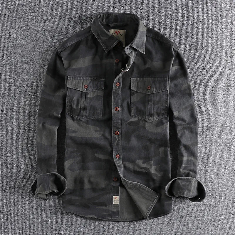 Camouflage US Army Long-Sleeved Shirt Grey CHINA Shirt