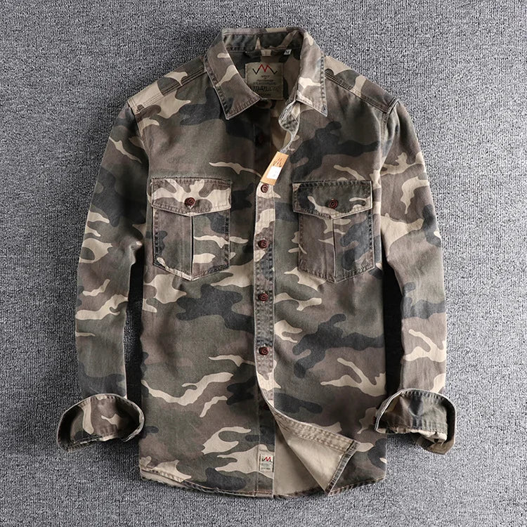 Camouflage US Army Long-Sleeved Shirt Shirt