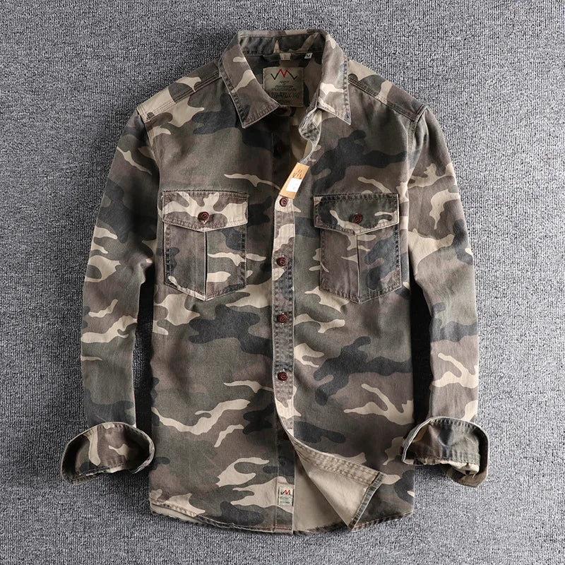 Camouflage US Army Long-Sleeved Shirt Khaki CHINA Shirt