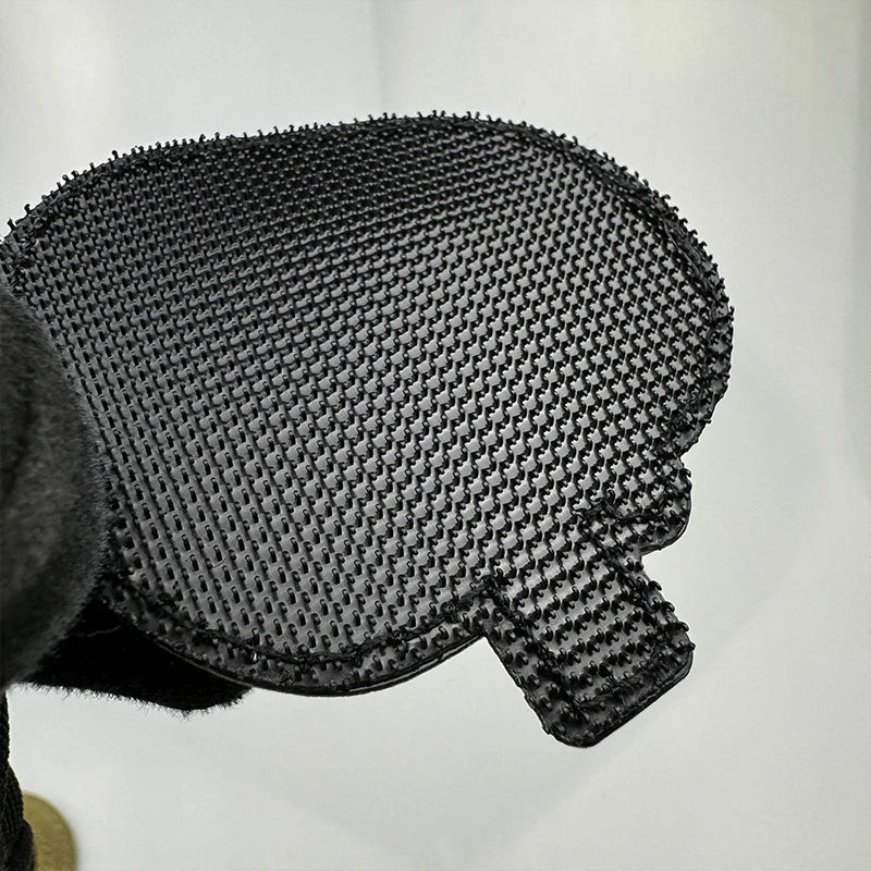 Black tactical helmet badge with hook and loop backing for army logos from Military-Outdoors.com