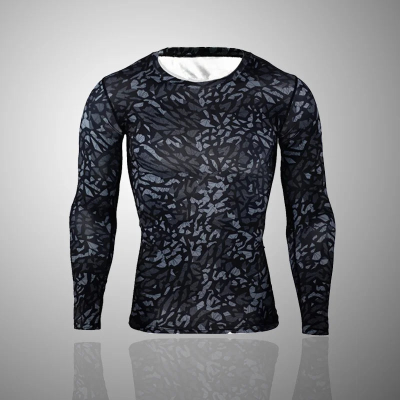Military-Outdoors Tight Camo Top for Outdoor Activities T Shirt Long