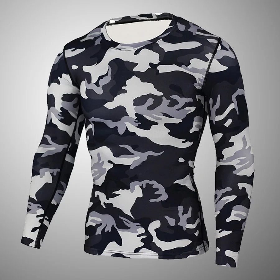 Military-Outdoors Tight Camo Top for Outdoor Activities T-Shirt T Shirt Long